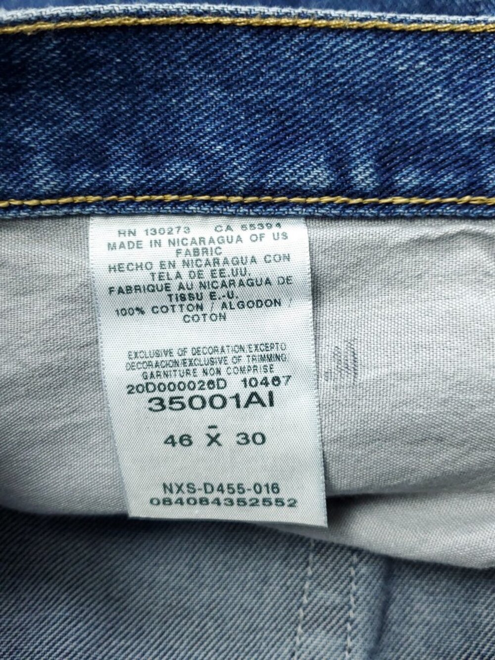 Wrangler Cowboy Jeans Mens 38x31 Actual Size Blue Cotton Western Denim USA y2K - Picture 7 of 7